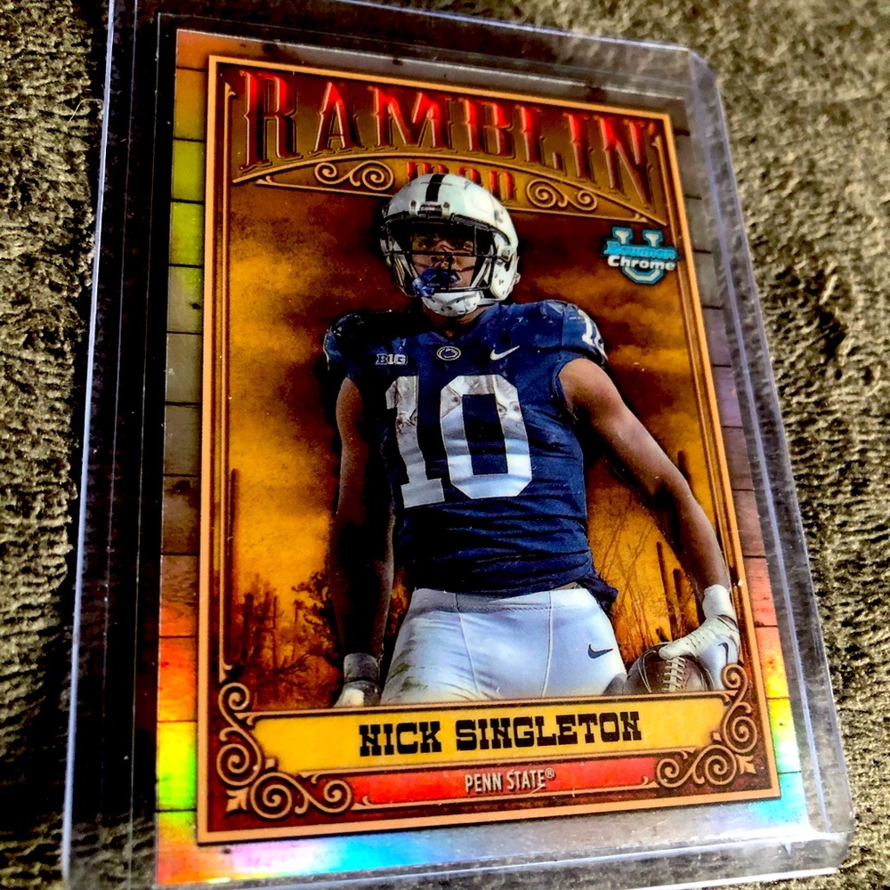 Nick Singleton 2023 Bowman Chrome Ramblin Man Refractor RC Penn State